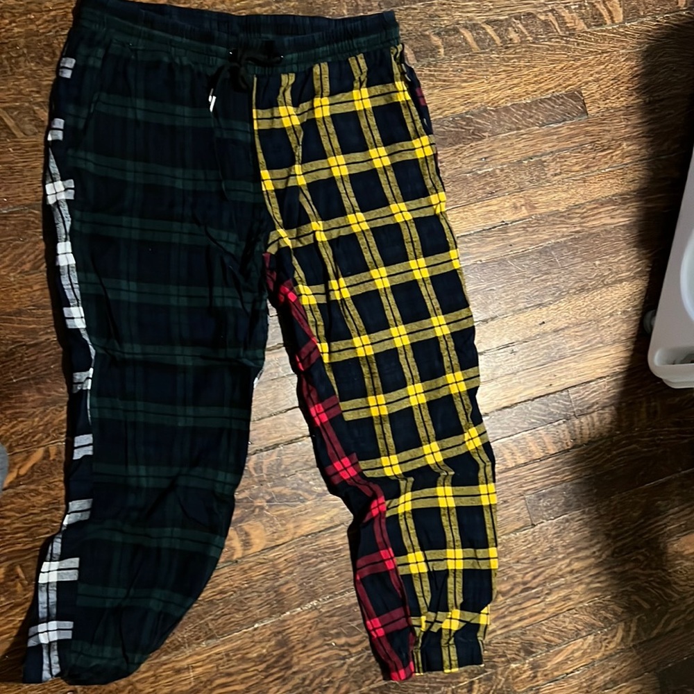 Multi colored paid sweatpants